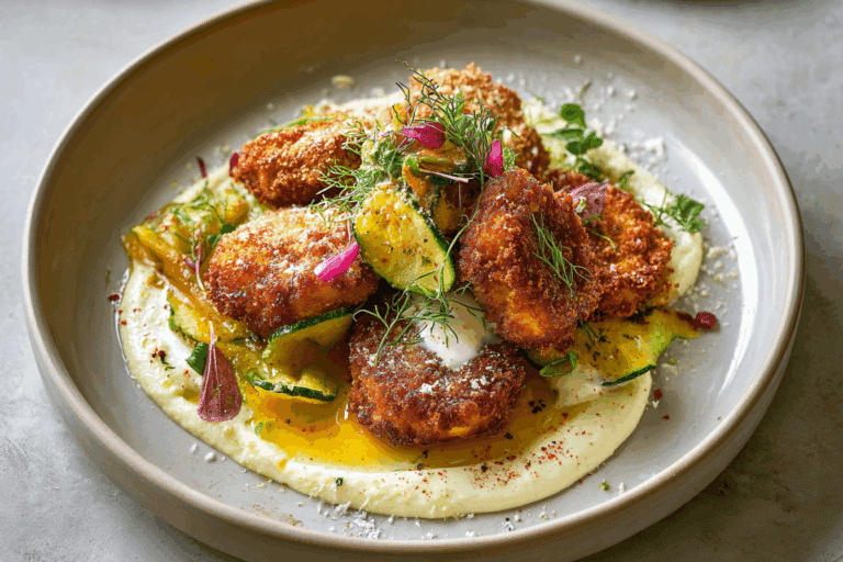 ZUCCHINI & POLENTA FRITTERS