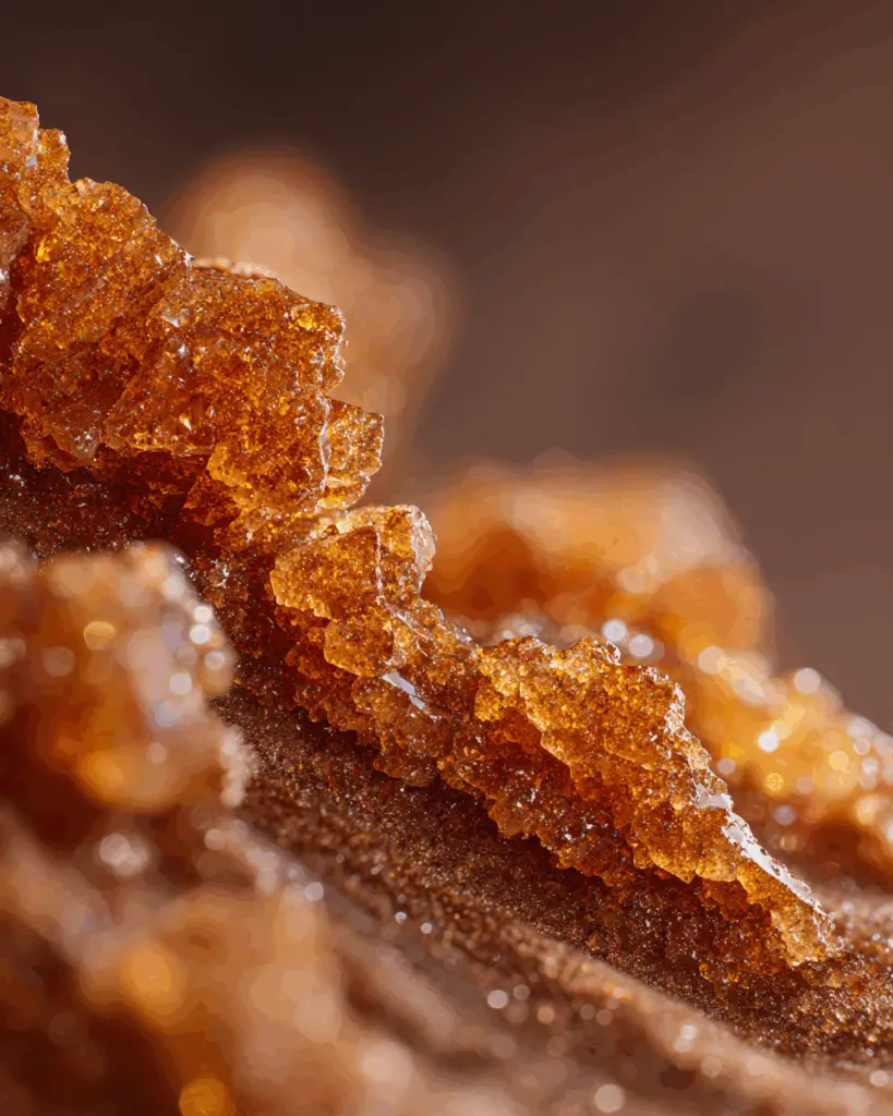 Cinnamon rock candy in gift jars tied with red ribbon