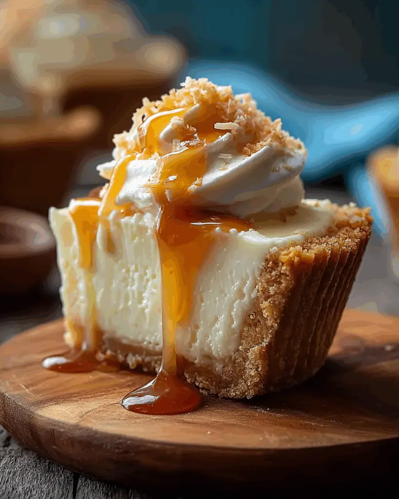 “Three Coconut Cream Pie variations on ceramic plates”