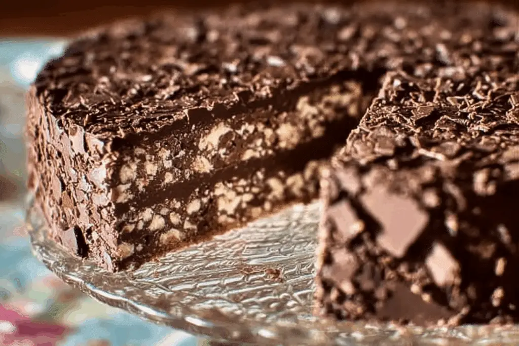 No-Bake Chocolate Biscuit Cake