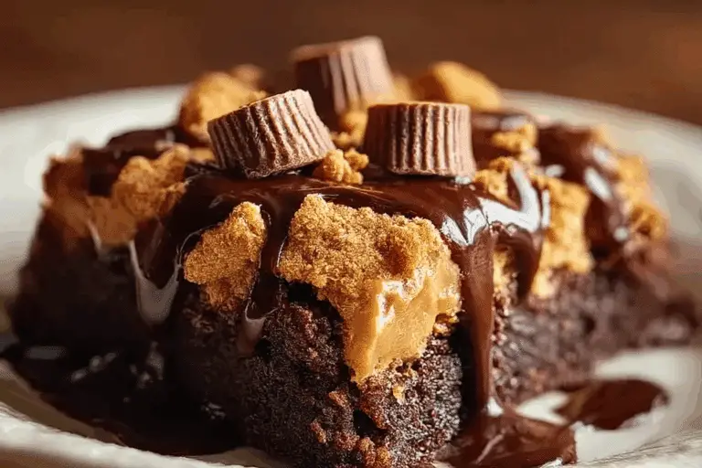 Peanut Butter Cup Dump Cake