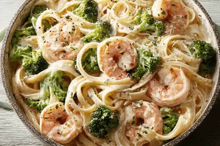 Creamy Shrimp & Broccoli Alfredo