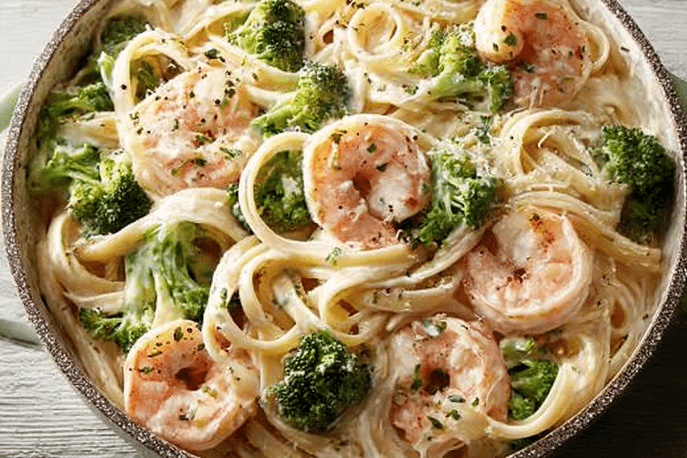 Creamy Shrimp & Broccoli Alfredo