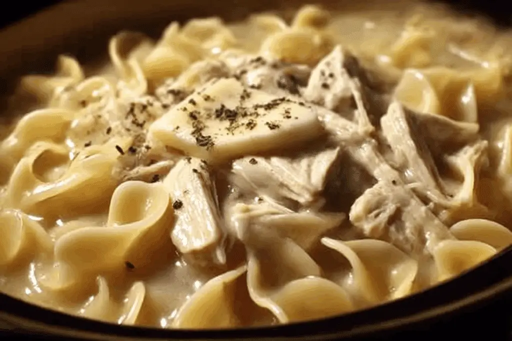 Cassie’s Comforting Chicken & Noodles