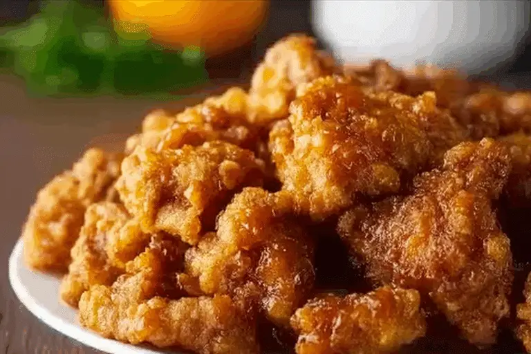 Fried Chicken with a Sweet and Sticky Orange Sauce