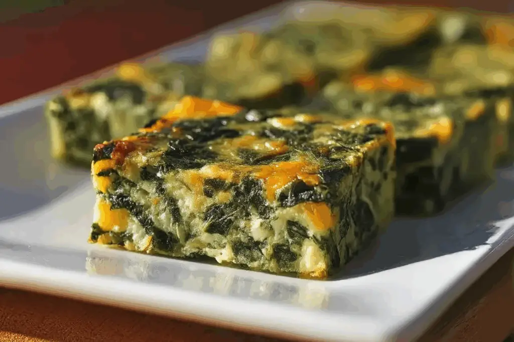 Spinach and Cheese Squares