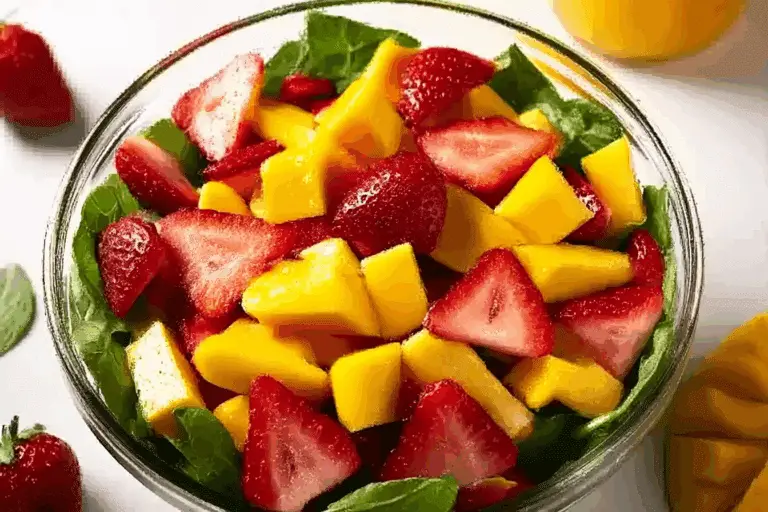Fresh Strawberry Banana Mango Salad