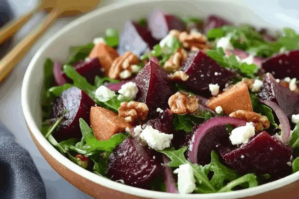 Autumn Glow Salad with Beets, Sweet Potatoes & Feta