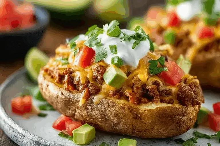 Taco Stuffed Baked Potatoes