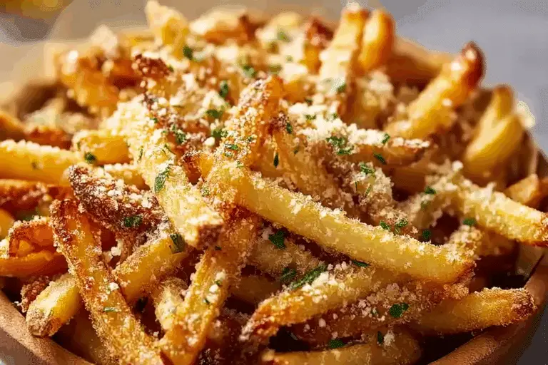 Crispy Garlic Parmesan Fries Recipe