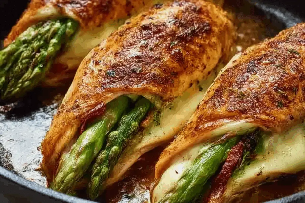 Juicy Chicken Breast Stuffed with Asparagus