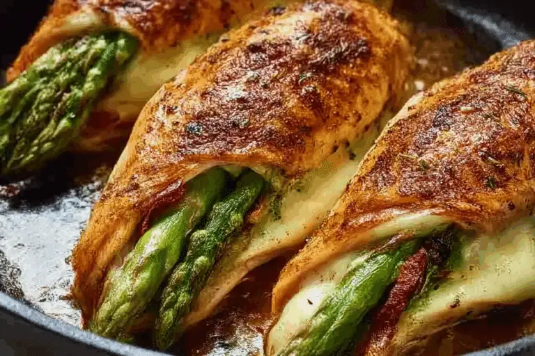 Juicy Chicken Breast Stuffed with Asparagus