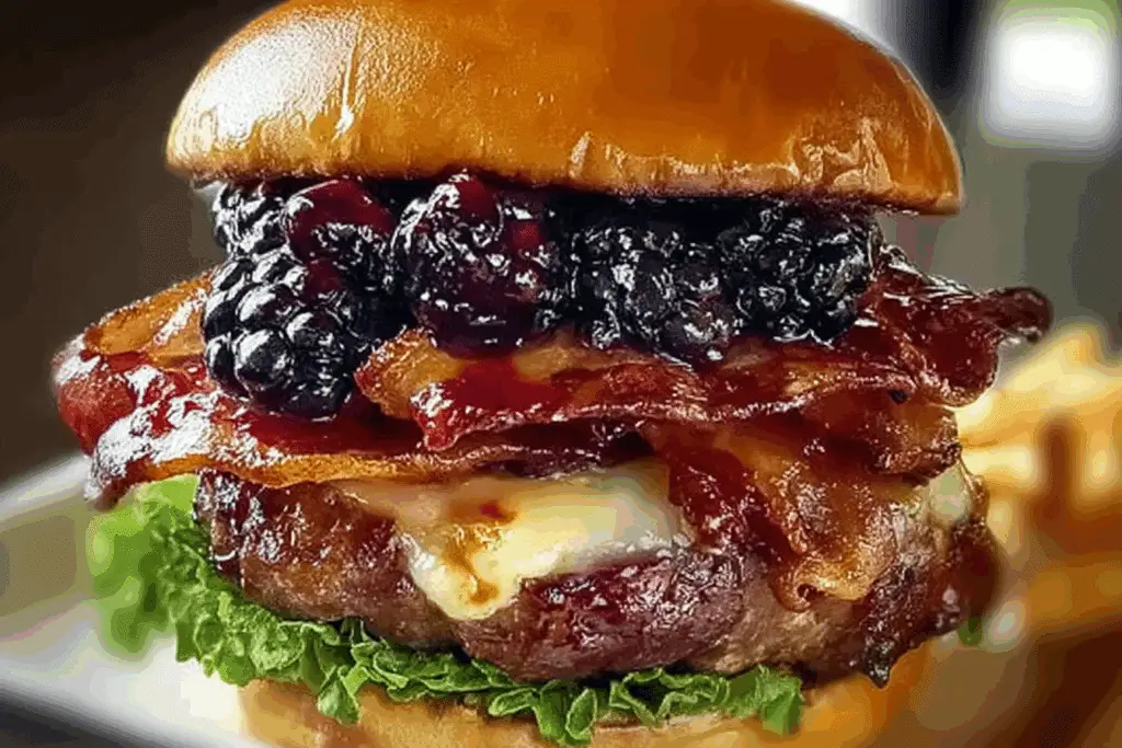 Bacon Blackberry Cheesecake Burger