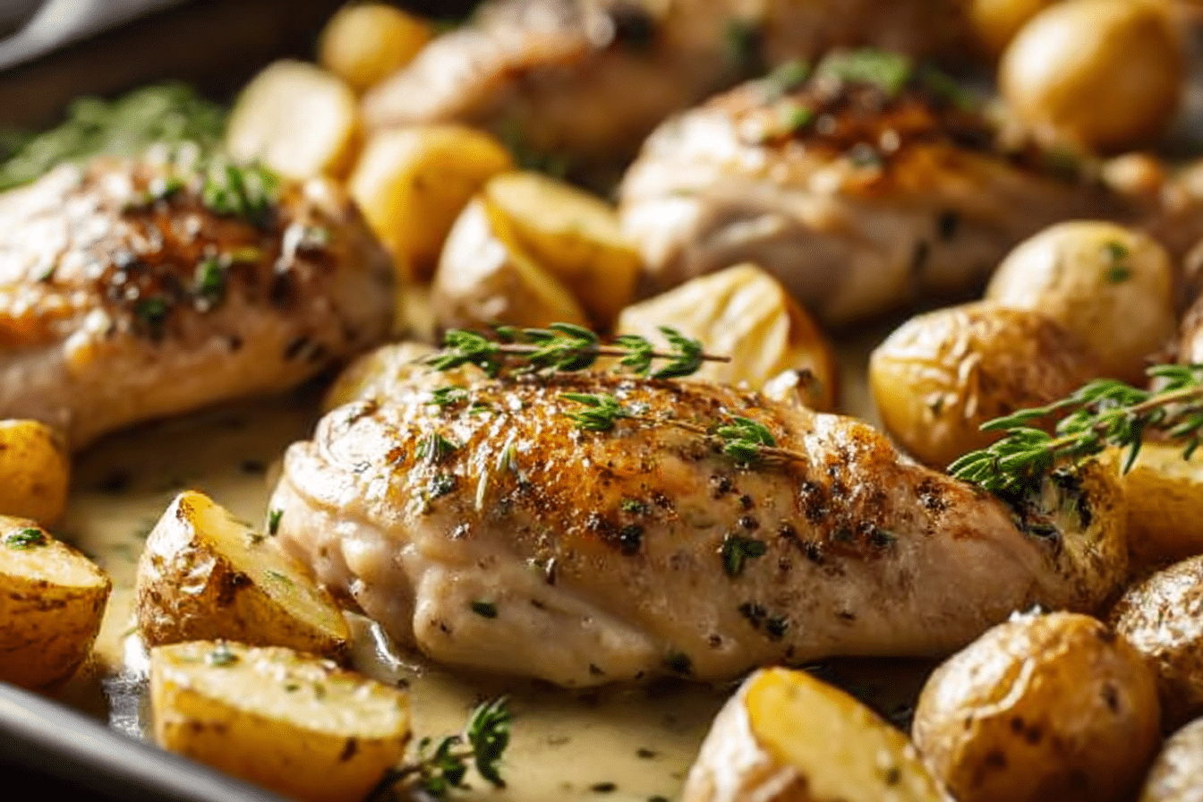 Zesty Roasted Chicken and Potato Sheet Pan Dinner