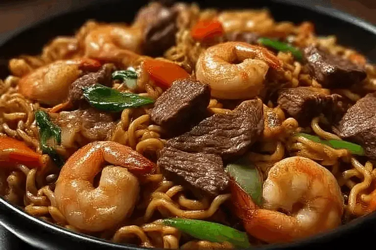 Steak & Shrimp Stir-Fried Noodles