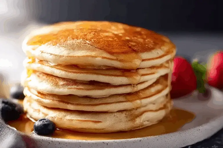 Eggless Light and Fluffy Pancakes