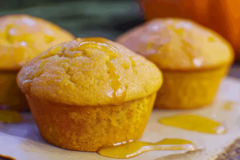 Honey Pumpkin Cornbread Muffins