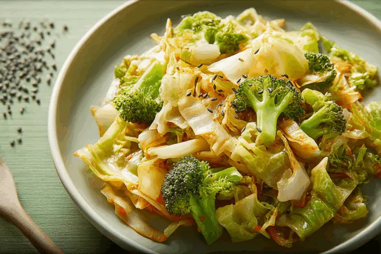 Cabbage and Broccoli Stir Fry