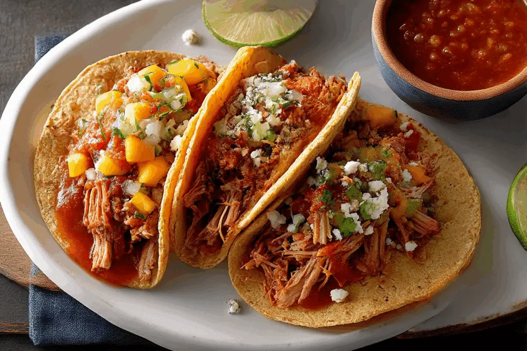 Pressure-Cooker Pork Tacos with Mango Salsa