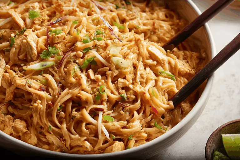 20-Minute Peanut Chicken Pad Thai