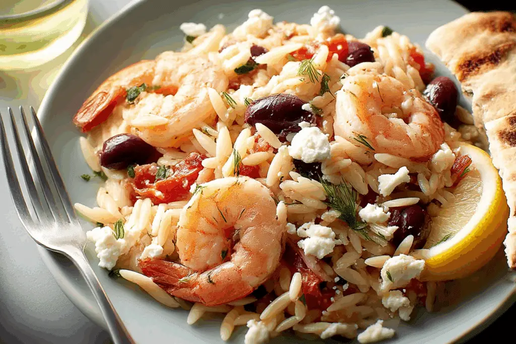 Greek Shrimp Orzo