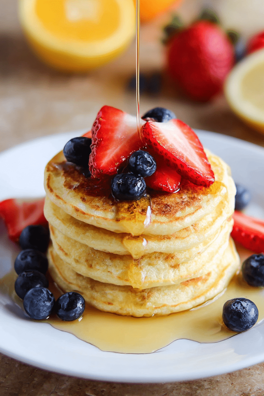 Fluffy Lemon Ricotta Pancakes