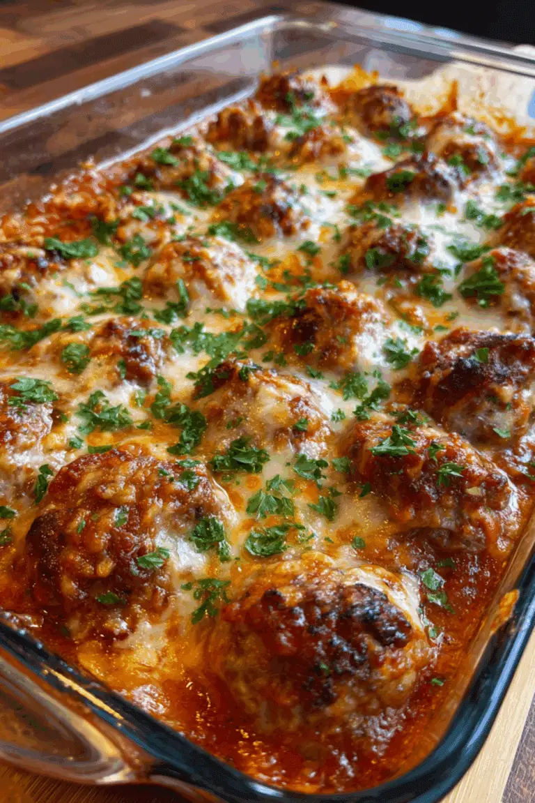 Dump and Bake Meatball Casserole