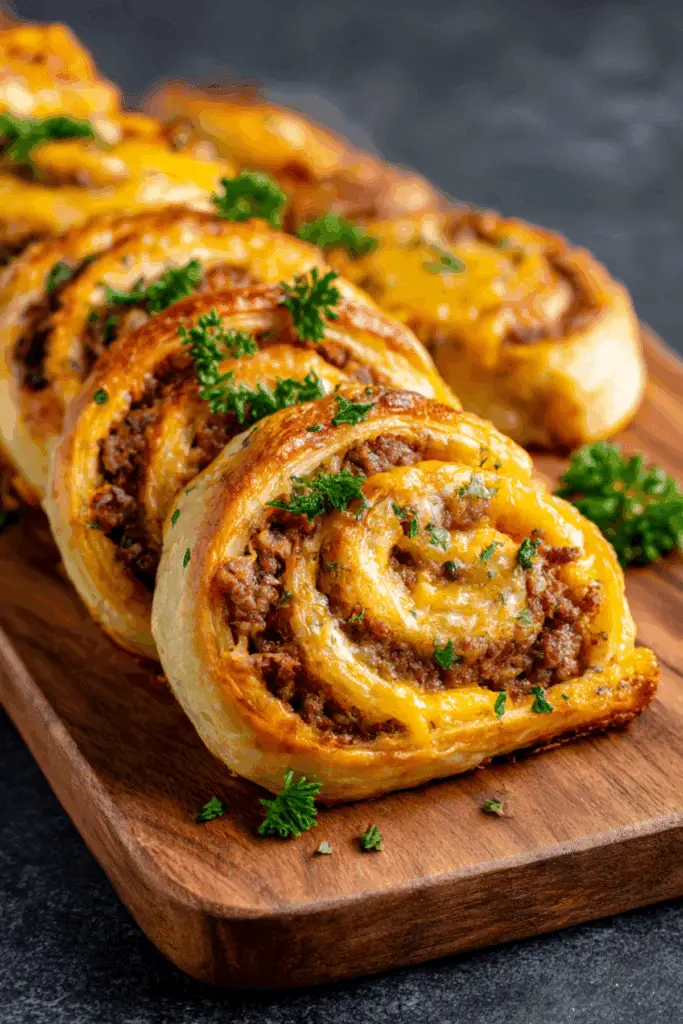 Garlic Butter Cheeseburger Rollups