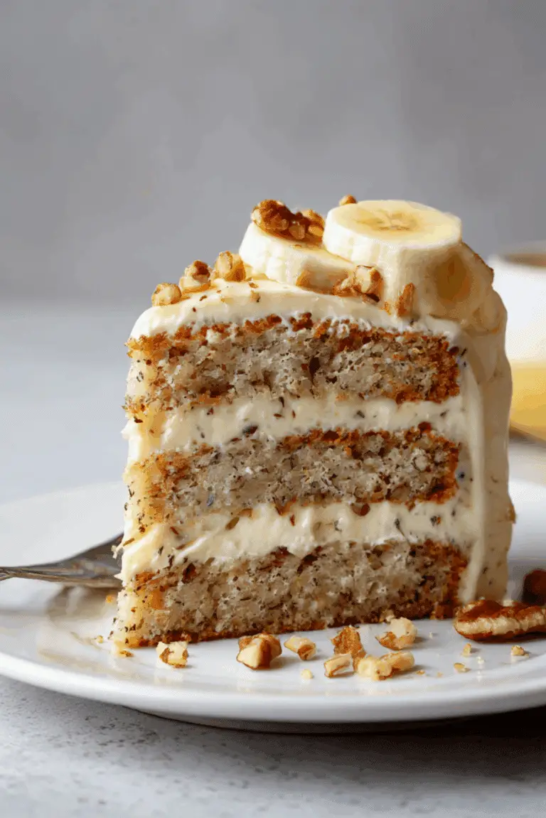 Banana Walnut Cream Cake