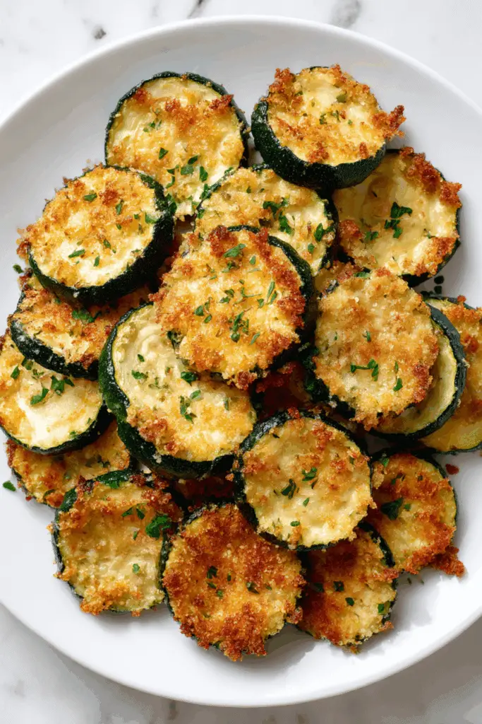 Crispy Parmesan Zucchini Rounds