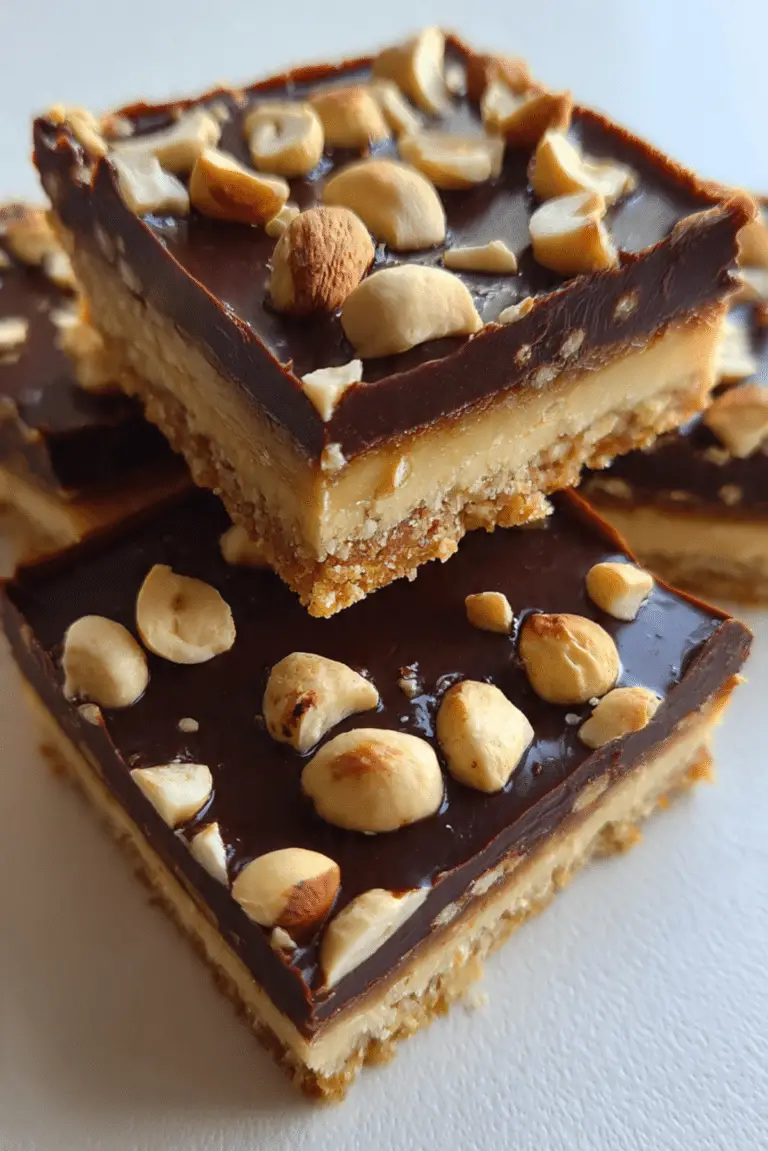 4 Ingredient Choc Hazelnut Slice