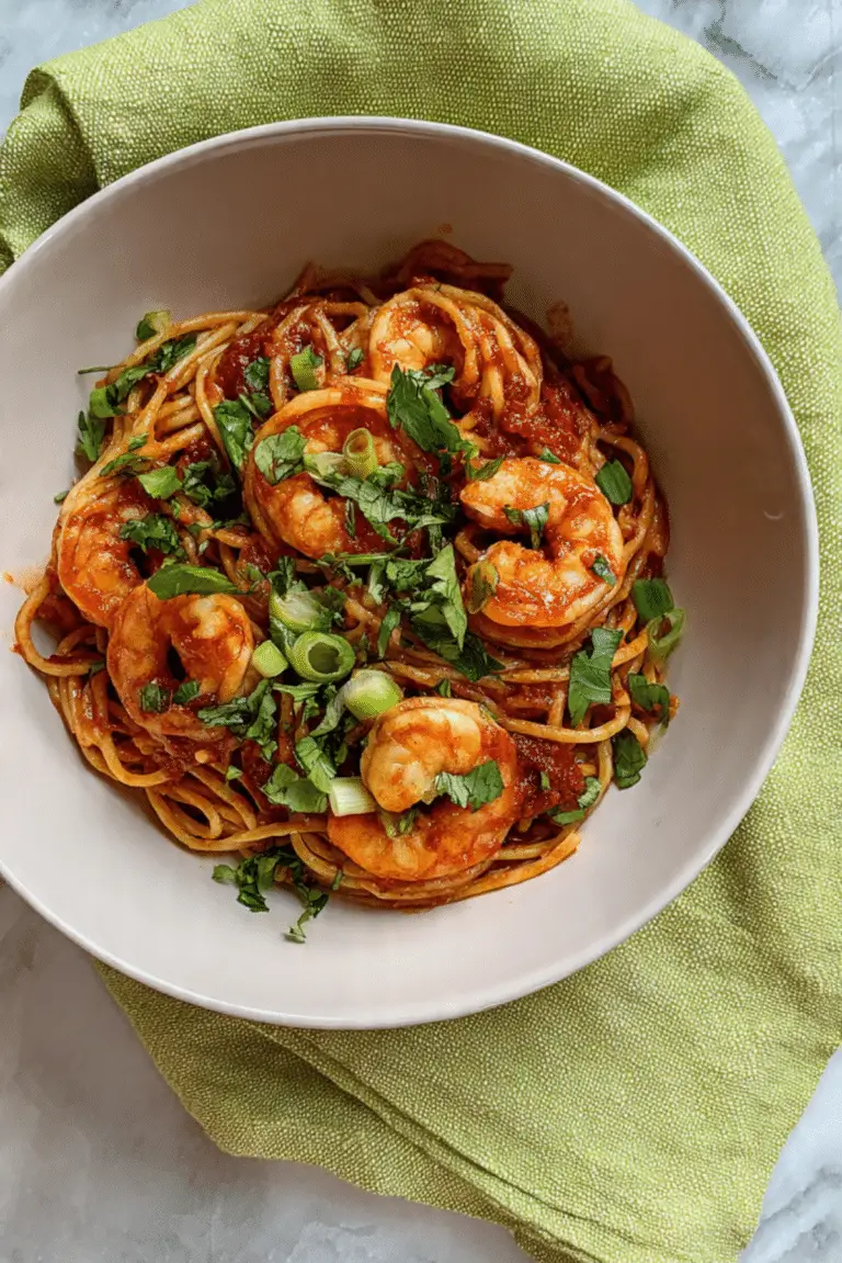 Spaghetti with Argentine Prawns, Cherry Tomatoes and Chili