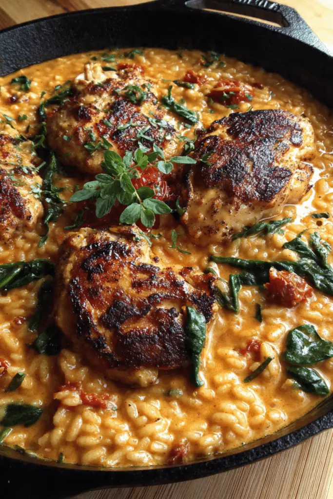 Creamy Chickens & Sun-dried Tomato Risoni