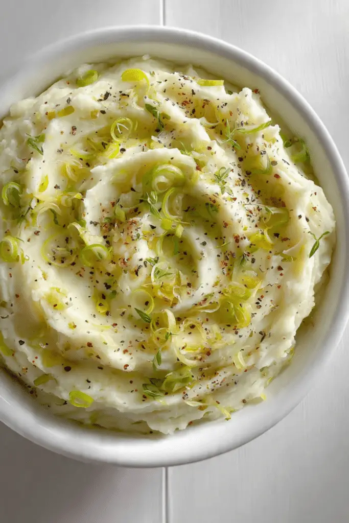 Cheesy Leek Mashed Potatoes