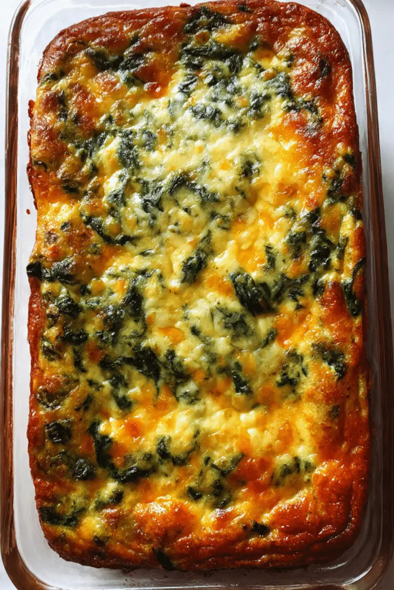 Cheddar, Egg & Spinach Bake