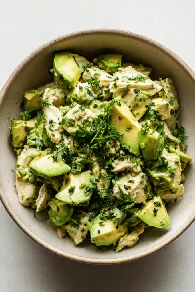 Creamy Avocado Lime Chicken Salad