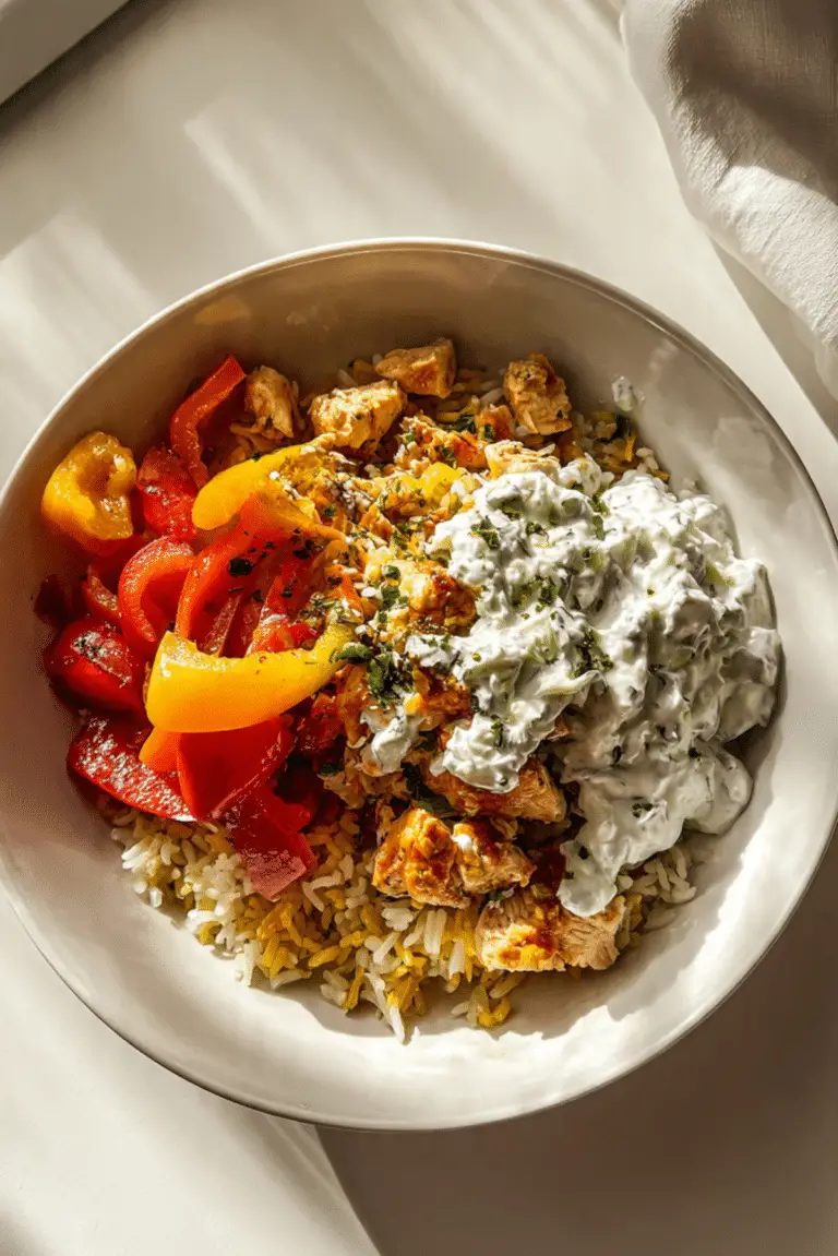 Mediterranean Chicken with Pan-Fried Veggies and Tzatziki