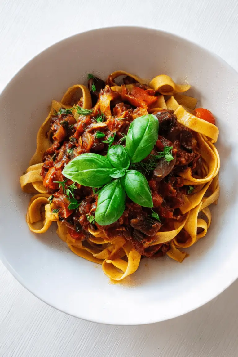 Rich Mushroom Bolognese