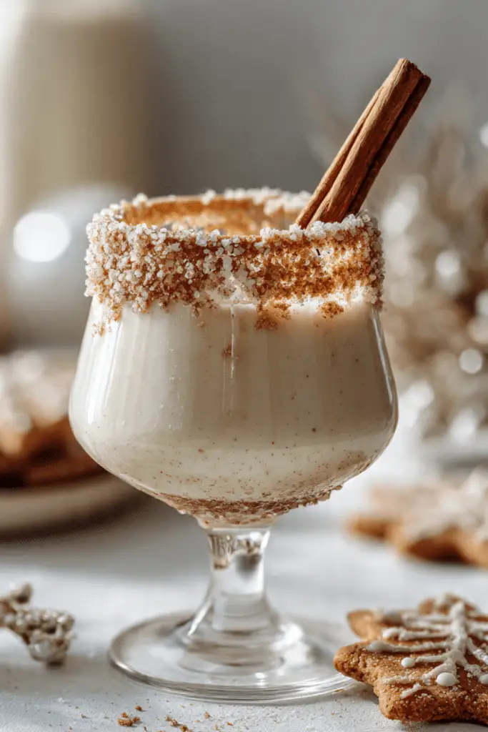 Creamy Coconut Christmas Cookie Mocktail