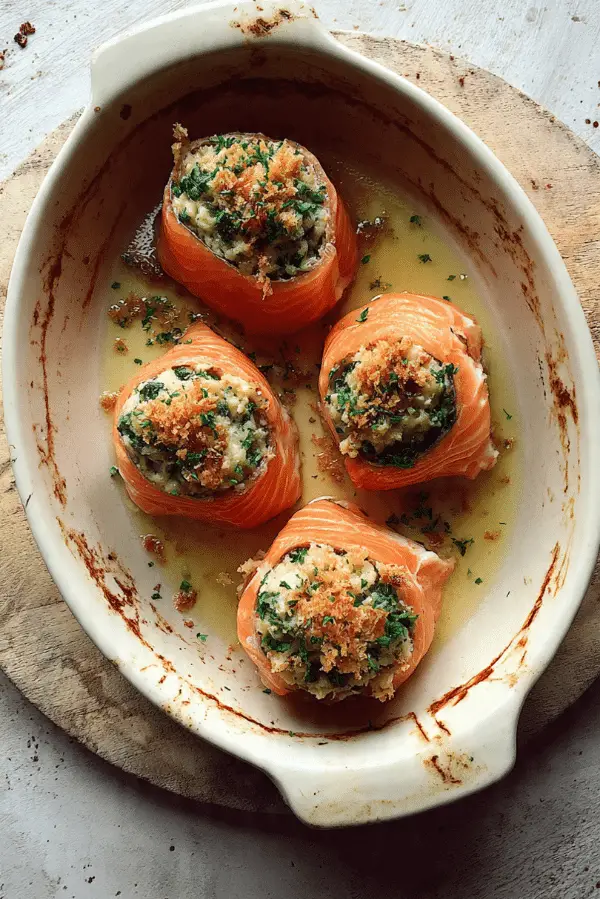 Crab Stuffed Salmon Rounds