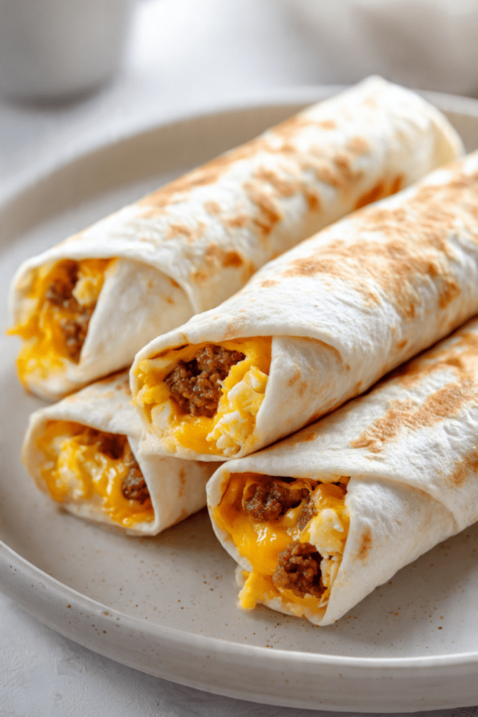 Sausage Egg & Cheese Burritos