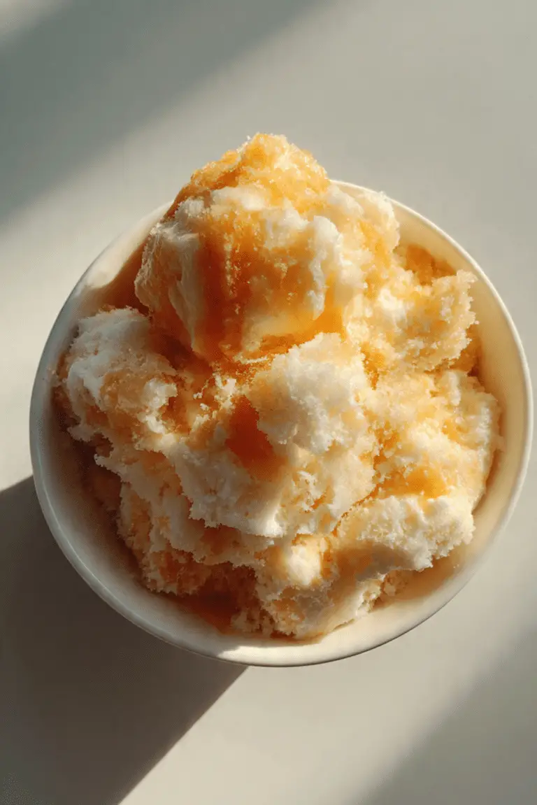 Peaches and Cream Shaved Ice