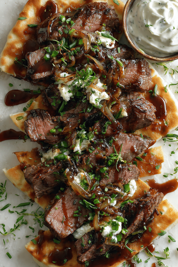 Steak & Onion Jus Chip Flatbreads