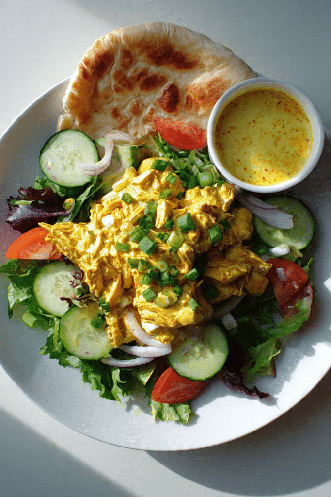 Coronation Chicken Salad & Baby Naan