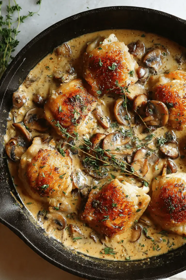 Creamy Mushroom Chicken Thighs
