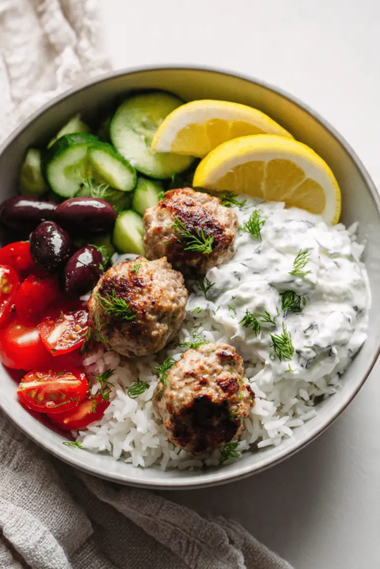 Greek Inspired Turkey Meatballs