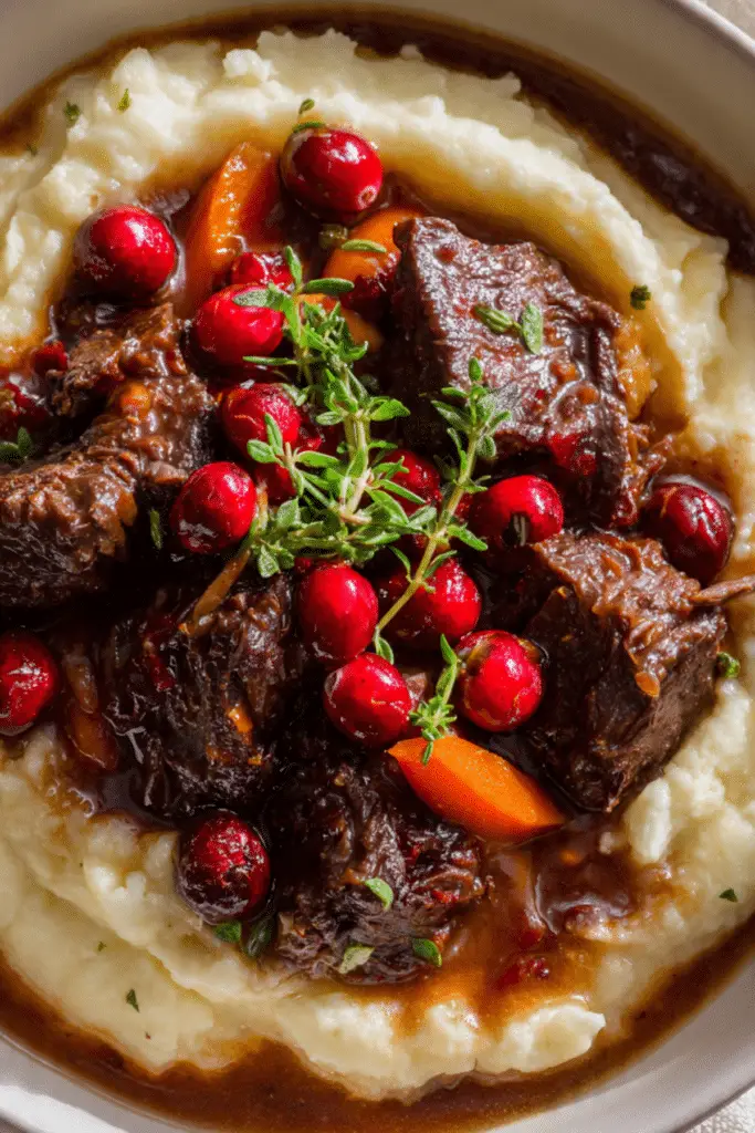 Beef, Cranberry, and Cider Stew