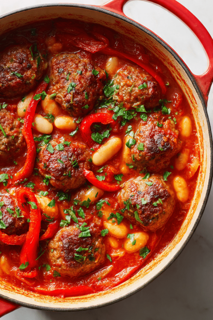 Spanish-Style Meatballs & Butter Bean Stew