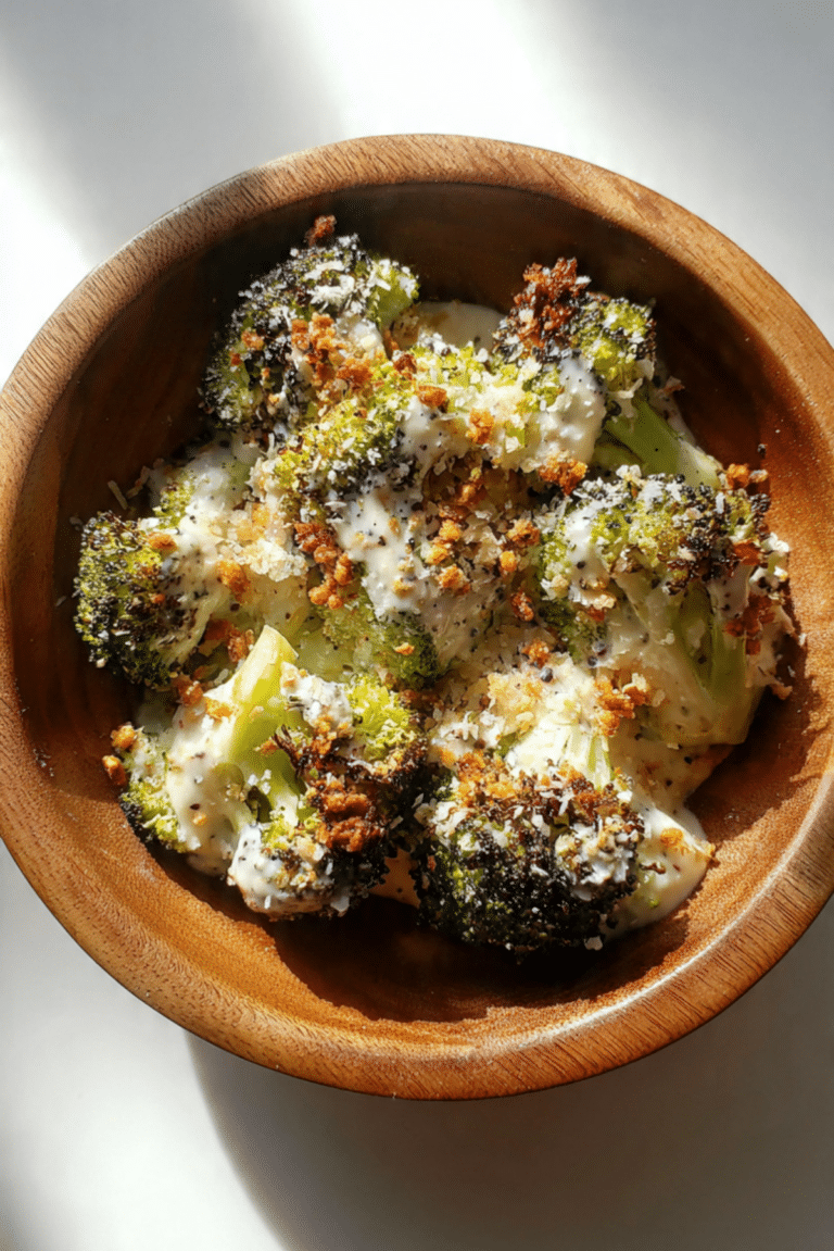 Miso-Caesar Roasted Broccoli Salad