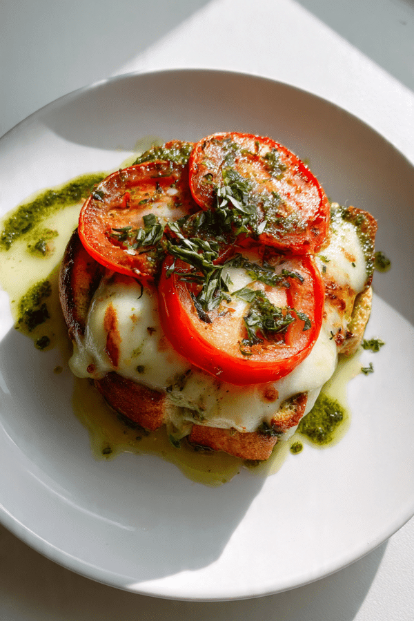 Chicken Pesto Caprese Melt